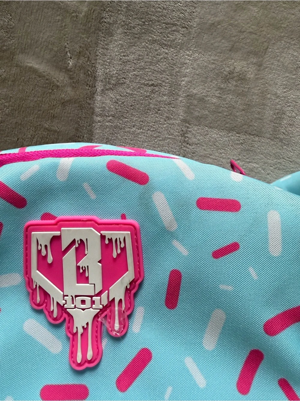 Kids Ice Cream Print Backpack - Blue & Cream